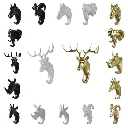 New ROTOCAST Material Light Environmental Protection Animal Hook Home Decoration Wall Storage Rhinoceros Simulation Wall Hanging