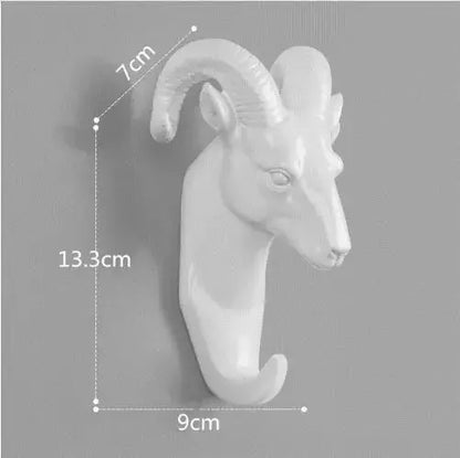 New ROTOCAST Material Light Environmental Protection Animal Hook Home Decoration Wall Storage Rhinoceros Simulation Wall Hanging
