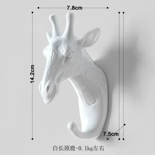 New ROTOCAST Material Light Environmental Protection Animal Hook Home Decoration Wall Storage Rhinoceros Simulation Wall Hanging
