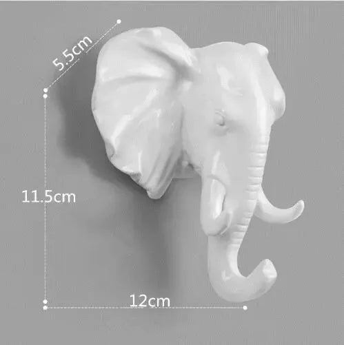 New ROTOCAST Material Light Environmental Protection Animal Hook Home Decoration Wall Storage Rhinoceros Simulation Wall Hanging