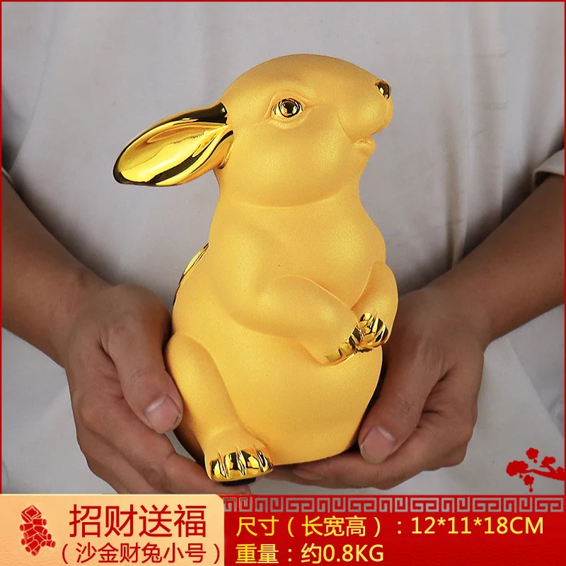 New Rabbit Feng shui rabbit statue for h Plutus Accumulate The Mythical Wild Animal  Jade Medallion AndThe mascot of good luck