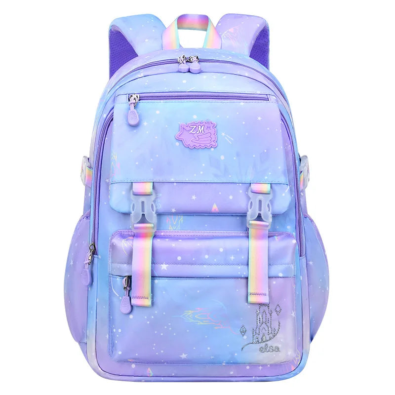New Rainbow series children school bags for girls High capacity school backpack in 2 sizes Waterproof nylon primary schoolbags