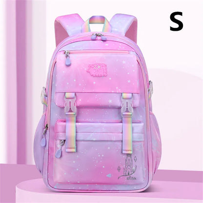New Rainbow series children school bags for girls High capacity school backpack in 2 sizes Waterproof nylon primary schoolbags
