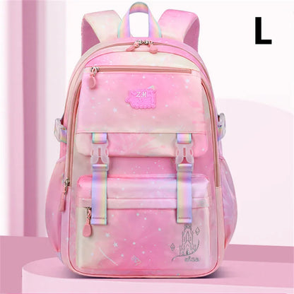 New Rainbow series children school bags for girls High capacity school backpack in 2 sizes Waterproof nylon primary schoolbags