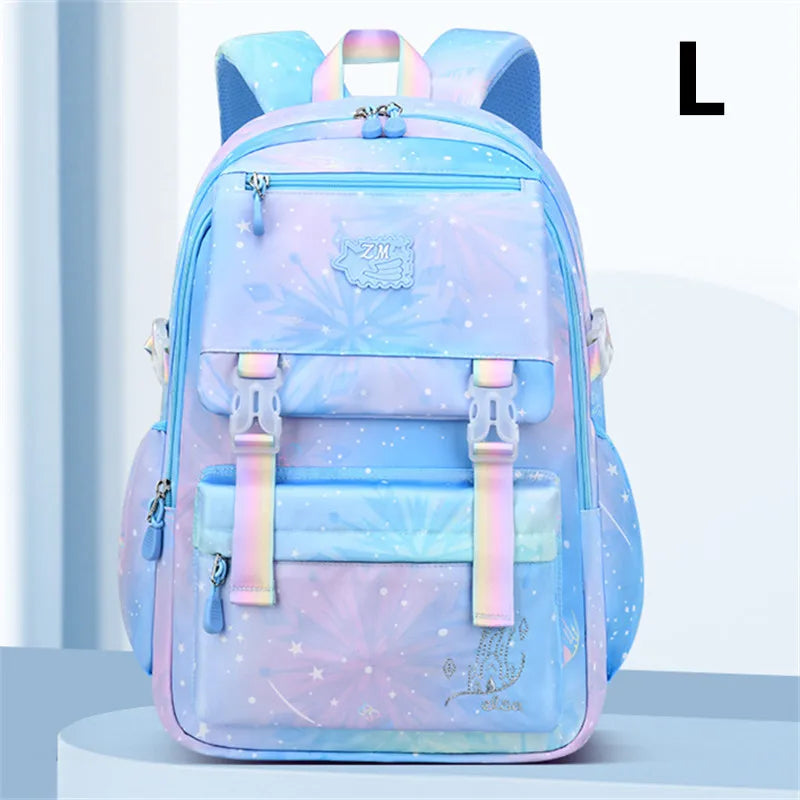 New Rainbow series children school bags for girls High capacity school backpack in 2 sizes Waterproof nylon primary schoolbags