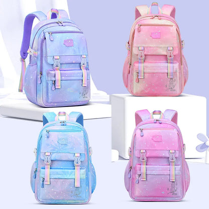 New Rainbow series children school bags for girls High capacity school backpack in 2 sizes Waterproof nylon primary schoolbags