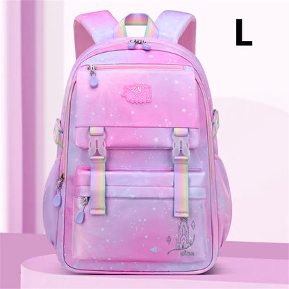 New Rainbow series children school bags for girls High capacity school backpack in 2 sizes Waterproof nylon primary schoolbags
