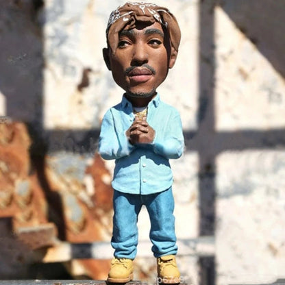 New Rapper Star Cool Hip Hop Guy Ornaments Creative Desktop Statue Home Living Room Office Decor Doll Rapper Figurine