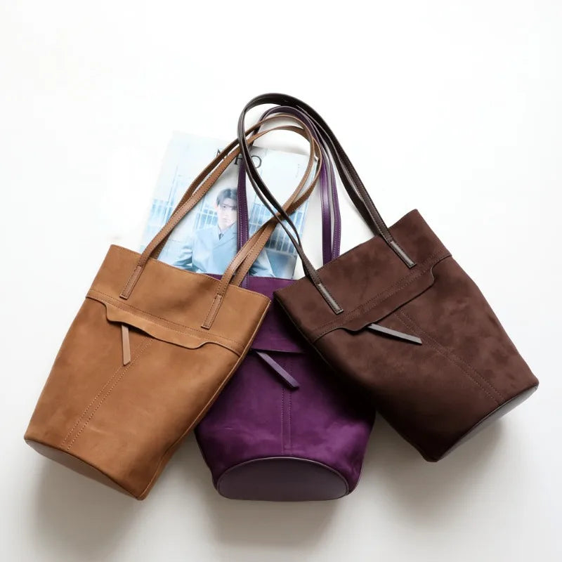 New Retro Flannel Tote Bag Elegant Commuter Fashion Modern Lady Shoulder Bags Large Capacity Multi Function Practical Bolsos