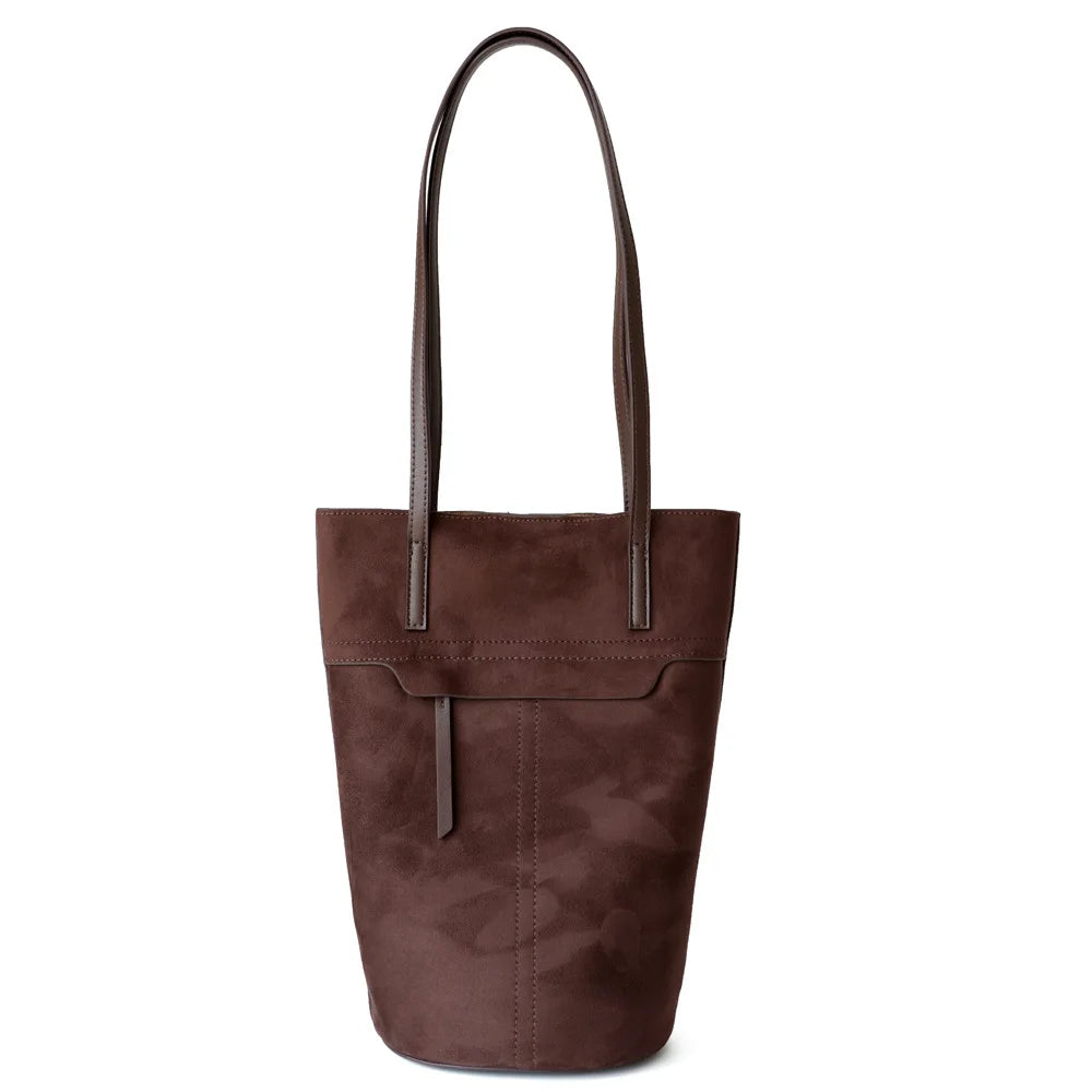 New Retro Flannel Tote Bag Elegant Commuter Fashion Modern Lady Shoulder Bags Large Capacity Multi Function Practical Bolsos