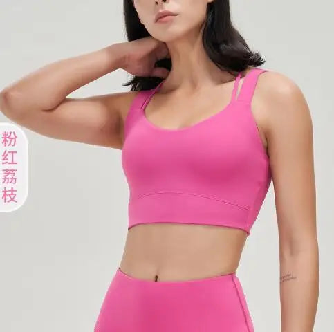 New Rose Red  Black White Women Bra Ribbed Tops Shirt for Vest Women Camisole Sportswear
