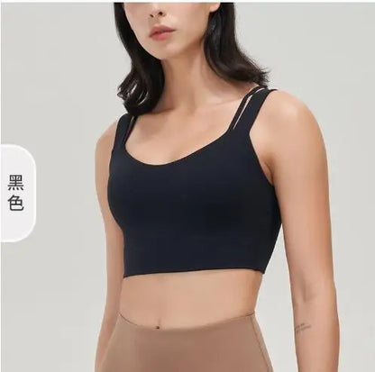 New Rose Red  Black White Women Bra Ribbed Tops Shirt for Vest Women Camisole Sportswear