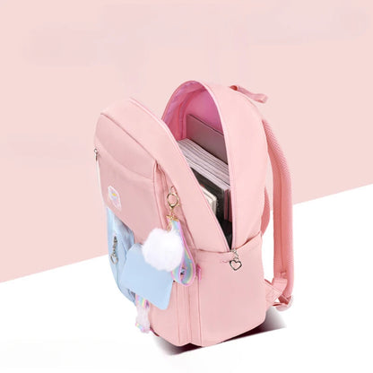 New School Bag 1-6 Grade Princess Girl Spine Protection Waterproof Children's Backpack Simple Large Capacity Schoolbag