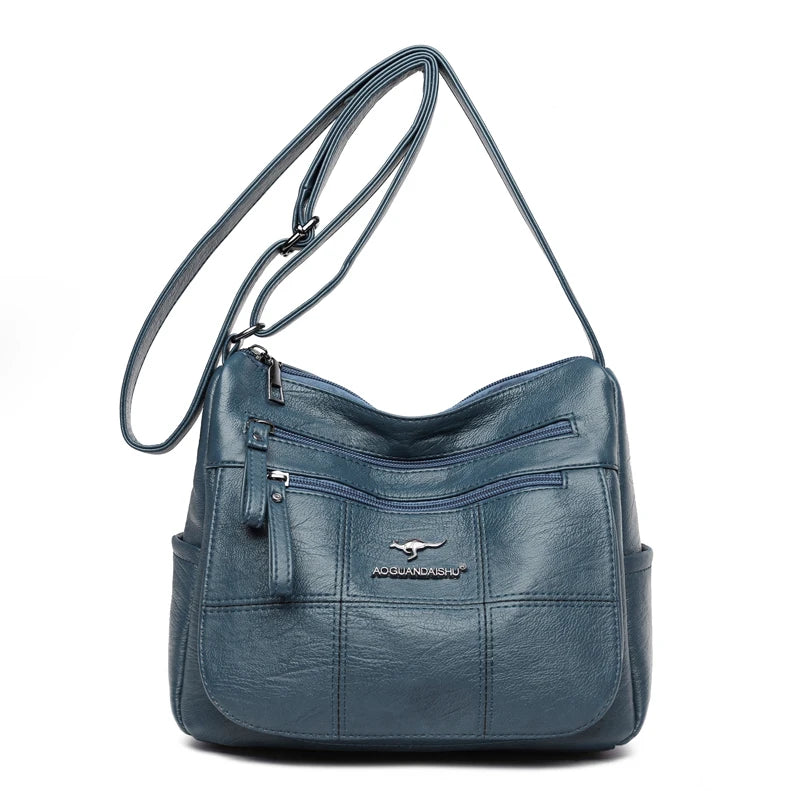 New Shoulder Bag Soft PU Leather Luxury Handbags Women's Bags Designer Big Capacity Shoulder Crossbody Bag for Ladies Sac A Main