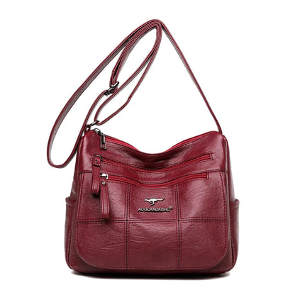 New Shoulder Bag Soft PU Leather Luxury Handbags Women's Bags Designer Big Capacity Shoulder Crossbody Bag for Ladies Sac A Main