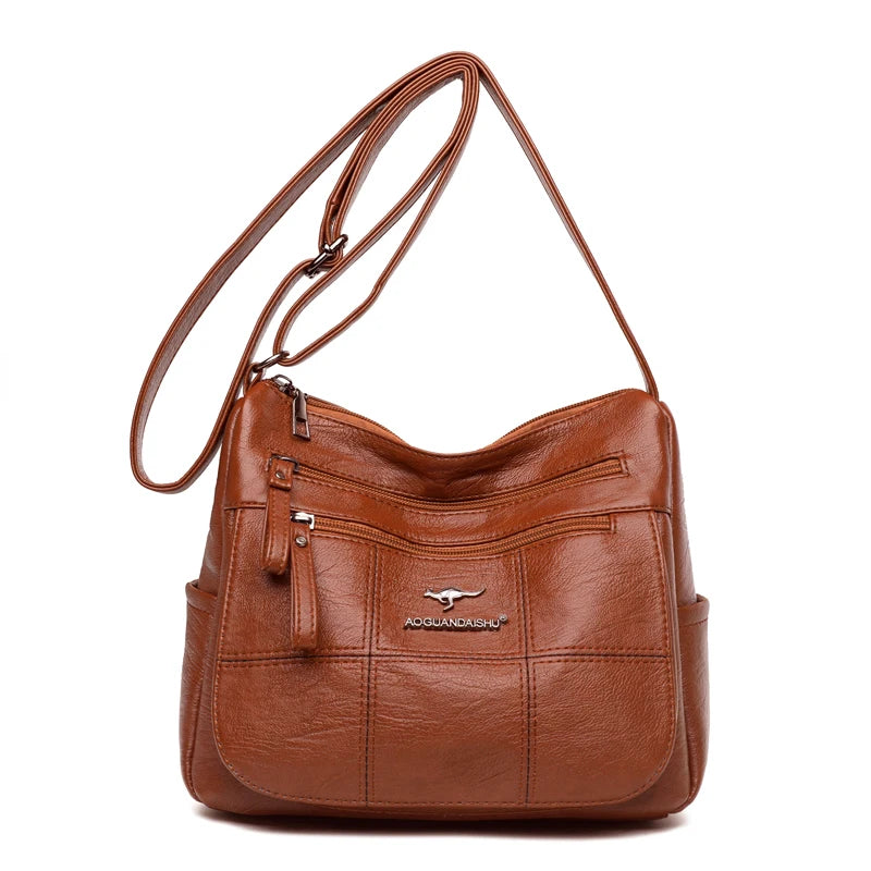 New Shoulder Bag Soft PU Leather Luxury Handbags Women's Bags Designer Big Capacity Shoulder Crossbody Bag for Ladies Sac A Main