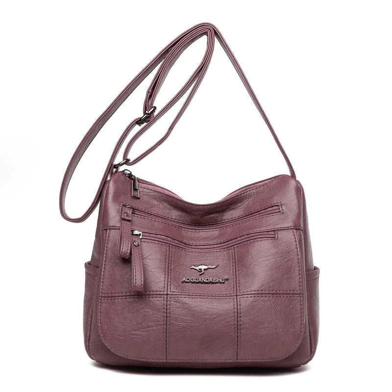 New Shoulder Bag Soft PU Leather Luxury Handbags Women's Bags Designer Big Capacity Shoulder Crossbody Bag for Ladies Sac A Main