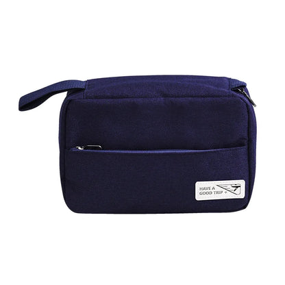 New Simple Women Cosmetic Bags Mini Hand-held Makeup Bags Toiletry Pouch with Hook Zipper Wash Storage Bags Travel Organizer Box