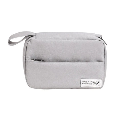 New Simple Women Cosmetic Bags Mini Hand-held Makeup Bags Toiletry Pouch with Hook Zipper Wash Storage Bags Travel Organizer Box