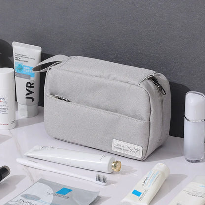 New Simple Women Cosmetic Bags Mini Hand-held Makeup Bags Toiletry Pouch with Hook Zipper Wash Storage Bags Travel Organizer Box