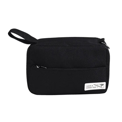 New Simple Women Cosmetic Bags Mini Hand-held Makeup Bags Toiletry Pouch with Hook Zipper Wash Storage Bags Travel Organizer Box