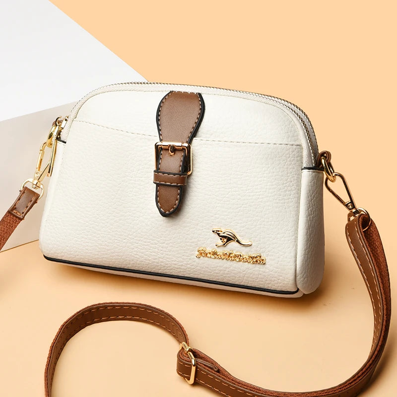 New Soft Leather Shoulder Crossbody Bags for Women High Quality Ladies Messenger Bags 2023 Fashion Female Purses and Handbags