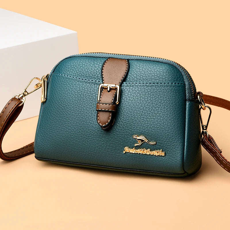 New Soft Leather Shoulder Crossbody Bags for Women High Quality Ladies Messenger Bags 2023 Fashion Female Purses and Handbags