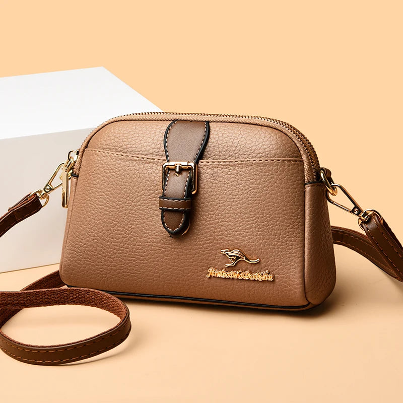 New Soft Leather Shoulder Crossbody Bags for Women High Quality Ladies Messenger Bags 2023 Fashion Female Purses and Handbags