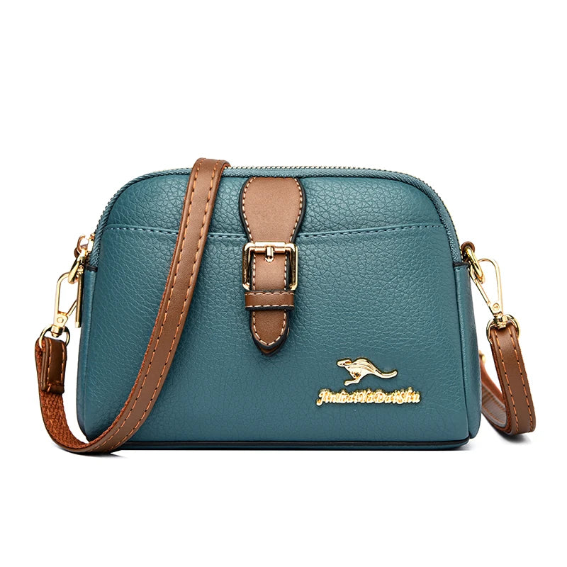 New Soft Leather Shoulder Crossbody Bags for Women High Quality Ladies Messenger Bags 2023 Fashion Female Purses and Handbags