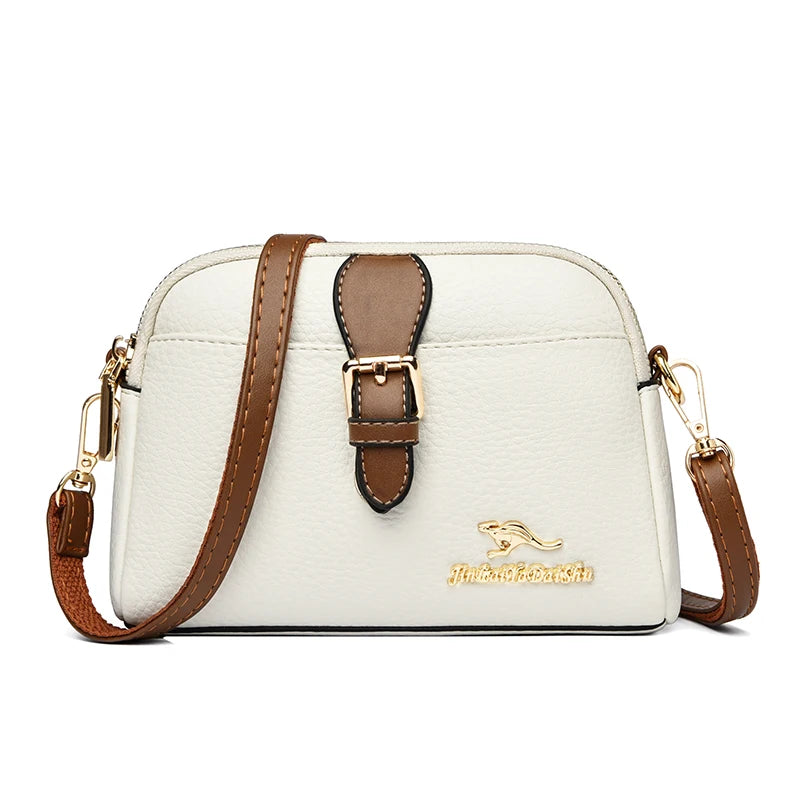 New Soft Leather Shoulder Crossbody Bags for Women High Quality Ladies Messenger Bags 2023 Fashion Female Purses and Handbags