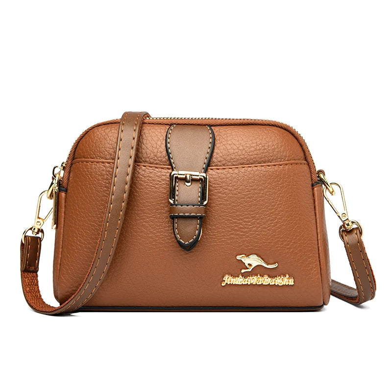 New Soft Leather Shoulder Crossbody Bags for Women High Quality Ladies Messenger Bags 2023 Fashion Female Purses and Handbags