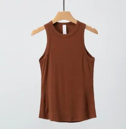 New Sports Tank Top for Leisure Women Ribbed Vtst