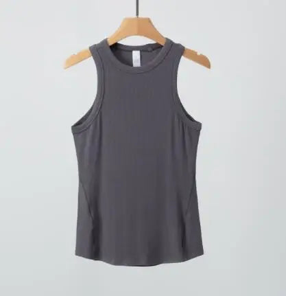 New Sports Tank Top for Leisure Women Ribbed Vtst