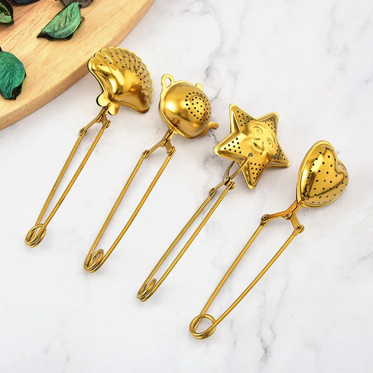 New Stainless Steel Tea Infuser Reusable Mesh Tea Strainer Metal Tea Bag Firmly Filter Leaf Green Tea Strainer Mug Teapot Gadget