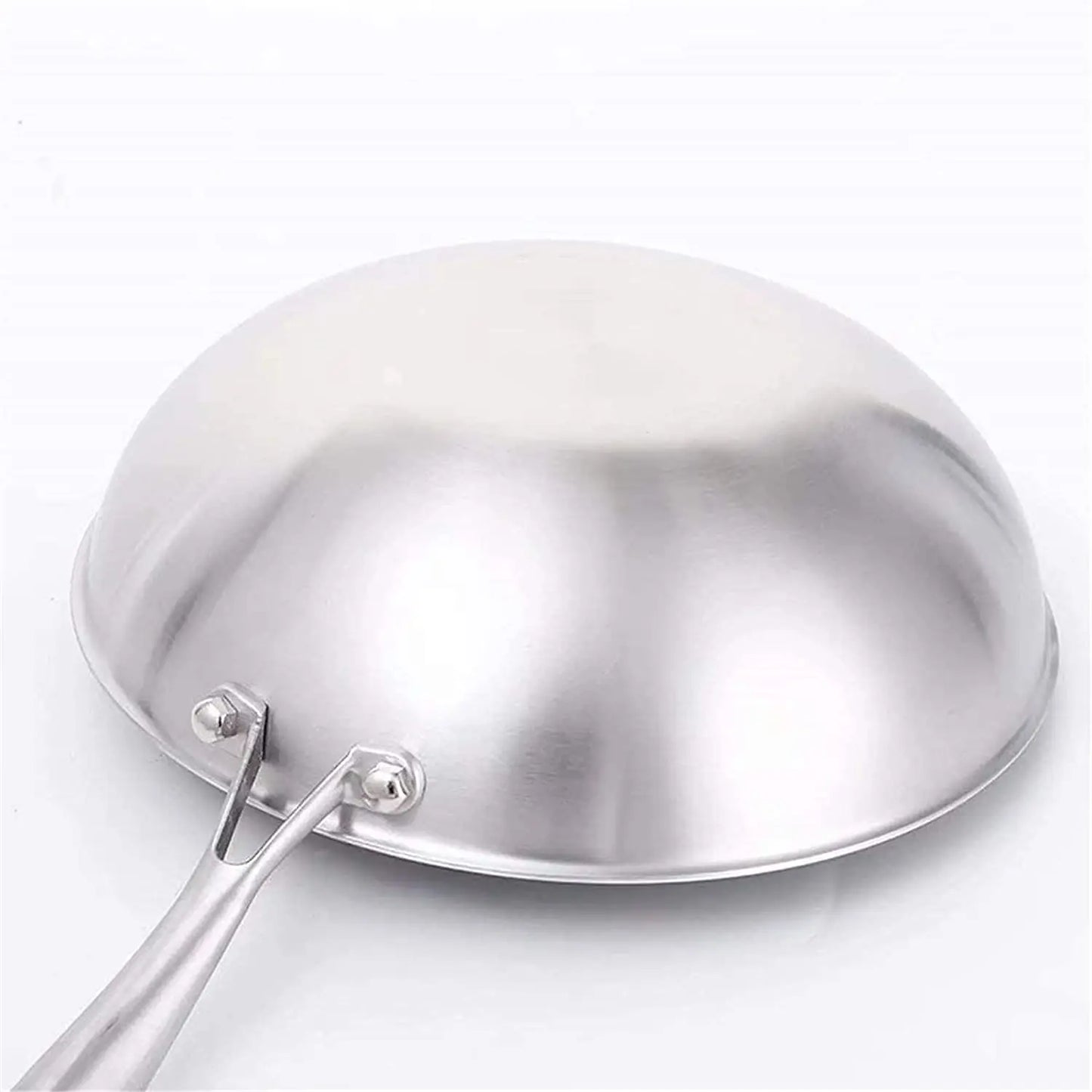 New Stainless Steel Wok Honeycomb Non-stick Pan Without Oil Smoke Frying Pan Wok, Gas and Induction Cooker Kitchen Tool