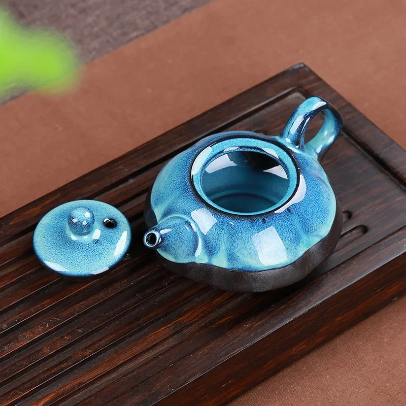 New Starry sky tea set Include 6 cups 1 tea pot,Jingdezhen temmoku glaze Porcelain Brand Exquisite Set  Kung Fu Tea Cup