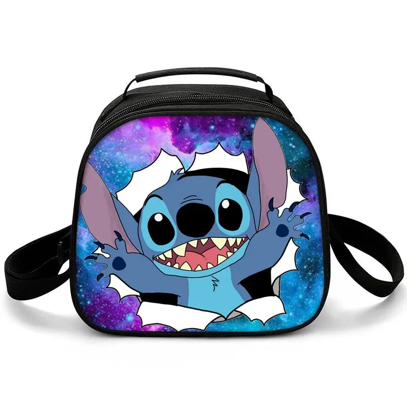 New Stitch Boys Girls Kids Messenger Bags Lunch Box Satchel Lunch Tote Lunch Bag for Children