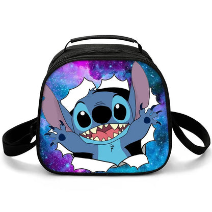 New Stitch Boys Girls Kids Messenger Bags Lunch Box Satchel Lunch Tote Lunch Bag for Children