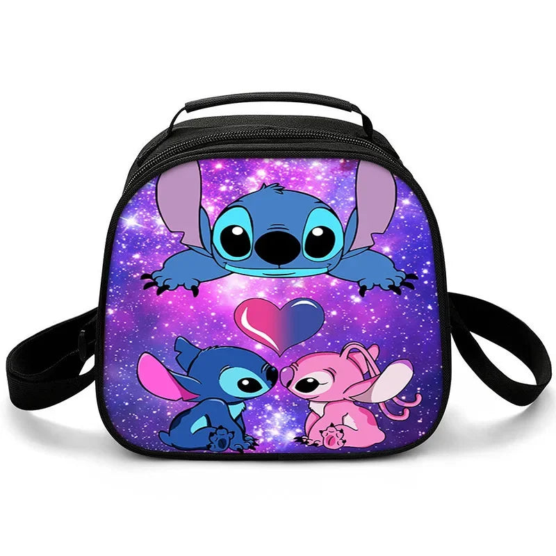 New Stitch Boys Girls Kids Messenger Bags Lunch Box Satchel Lunch Tote Lunch Bag for Children