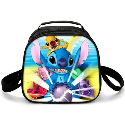 New Stitch Boys Girls Kids Messenger Bags Lunch Box Satchel Lunch Tote Lunch Bag for Children