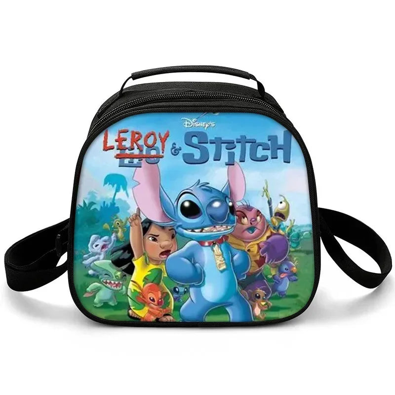 New Stitch Boys Girls Kids Messenger Bags Lunch Box Satchel Lunch Tote Lunch Bag for Children