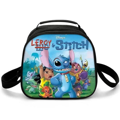 New Stitch Boys Girls Kids Messenger Bags Lunch Box Satchel Lunch Tote Lunch Bag for Children