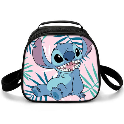 New Stitch Boys Girls Kids Messenger Bags Lunch Box Satchel Lunch Tote Lunch Bag for Children