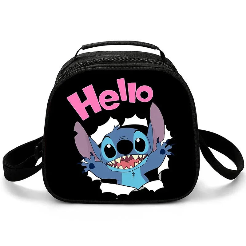 New Stitch Boys Girls Kids Messenger Bags Lunch Box Satchel Lunch Tote Lunch Bag for Children