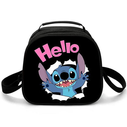 New Stitch Boys Girls Kids Messenger Bags Lunch Box Satchel Lunch Tote Lunch Bag for Children