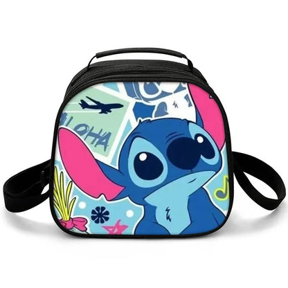 New Stitch Boys Girls Kids Messenger Bags Lunch Box Satchel Lunch Tote Lunch Bag for Children