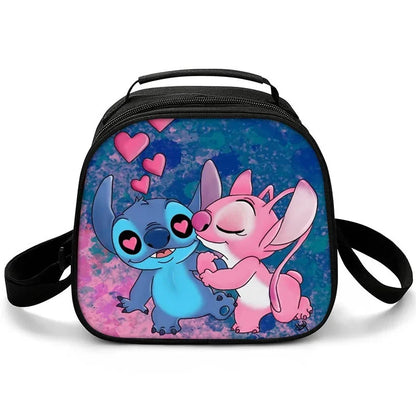 New Stitch Boys Girls Kids Messenger Bags Lunch Box Satchel Lunch Tote Lunch Bag for Children