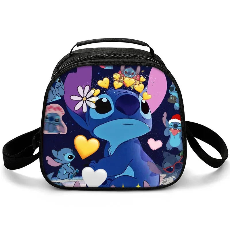 New Stitch Boys Girls Kids Messenger Bags Lunch Box Satchel Lunch Tote Lunch Bag for Children