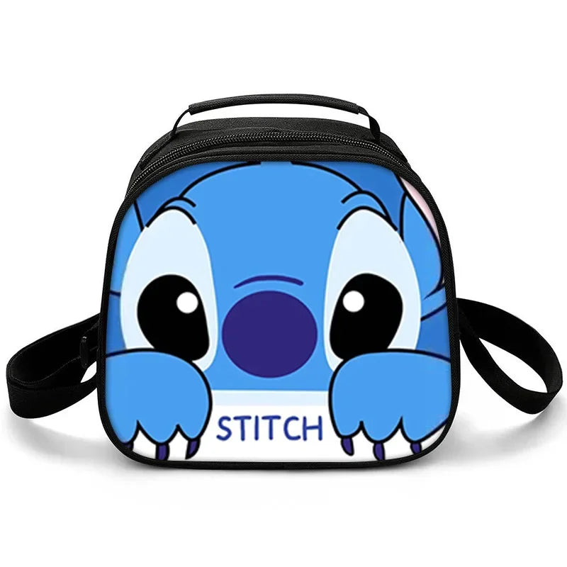 New Stitch Boys Girls Kids Messenger Bags Lunch Box Satchel Lunch Tote Lunch Bag for Children