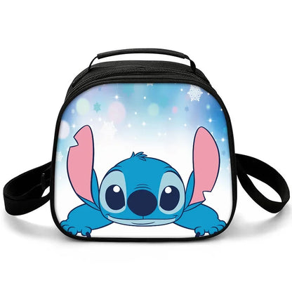 New Stitch Boys Girls Kids Messenger Bags Lunch Box Satchel Lunch Tote Lunch Bag for Children